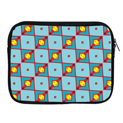 Shapes In Squares Pattern                                                                                                           			apple Ipad 2/3/4 Zipper Case by LalyLauraFLM