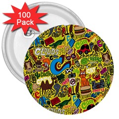 C Pattern 3  Buttons (100 pack) 