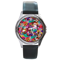 Face Round Metal Watch