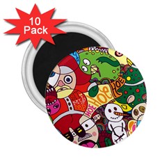 Face Mask Cartoons Stash Holiday 2.25  Magnets (10 pack) 