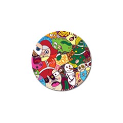 Face Mask Cartoons Stash Holiday Golf Ball Marker (4 pack)