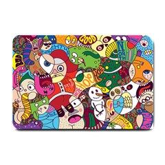 Face Mask Cartoons Stash Holiday Small Doormat 