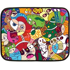 Face Mask Cartoons Stash Holiday Fleece Blanket (Mini)