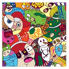 Face Mask Cartoons Stash Holiday Large Satin Scarf (Square)