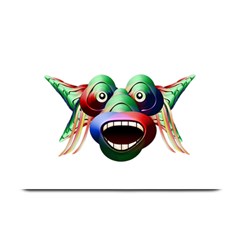 Futuristic Funny Monster Character Face Plate Mats by dflcprints