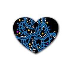 Blue fantasy Rubber Coaster (Heart) 