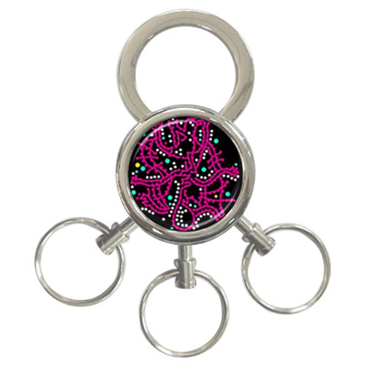 Pink fantasy 3-Ring Key Chains