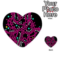 Pink Fantasy Multi-purpose Cards (heart)  by Valentinaart