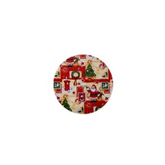 Santa Clause Mail Bird Snow 1  Mini Buttons