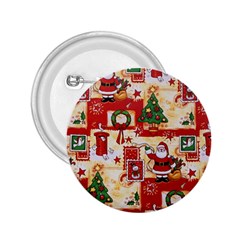 Santa Clause Mail Bird Snow 2.25  Buttons