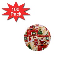 Santa Clause Mail Bird Snow 1  Mini Magnets (100 pack) 