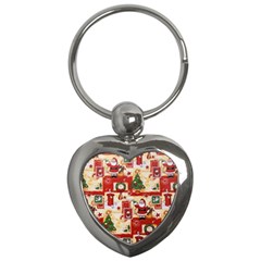 Santa Clause Mail Bird Snow Key Chains (Heart) 