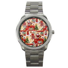 Santa Clause Mail Bird Snow Sport Metal Watch