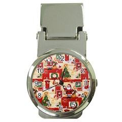 Santa Clause Mail Bird Snow Money Clip Watches