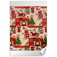 Santa Clause Mail Bird Snow Canvas 24  x 36 