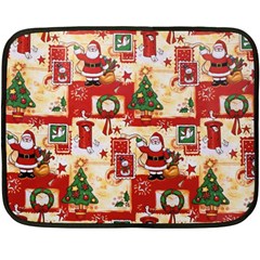 Santa Clause Mail Bird Snow Double Sided Fleece Blanket (Mini) 