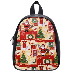 Santa Clause Mail Bird Snow School Bags (Small) 