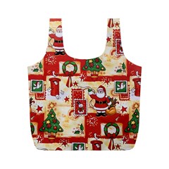 Santa Clause Mail Bird Snow Full Print Recycle Bags (M) 