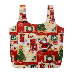 Santa Clause Mail Bird Snow Full Print Recycle Bags (L) 