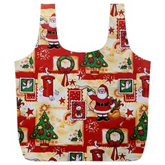 Santa Clause Mail Bird Snow Full Print Recycle Bags (L) 