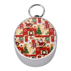 Santa Clause Mail Bird Snow Mini Silver Compasses