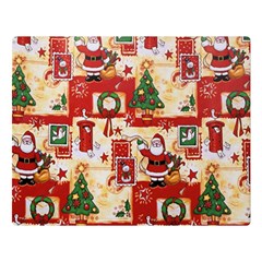 Santa Clause Mail Bird Snow Double Sided Flano Blanket (Large) 