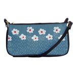 Cloudy Sky With Rain And Flowers Shoulder Clutch Bags Front