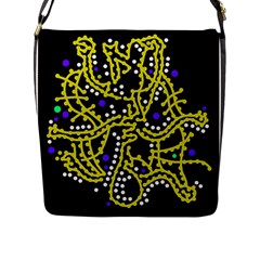 Yellow Fantasy Flap Messenger Bag (l)  by Valentinaart