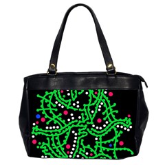 Green Fantasy Office Handbags (2 Sides)  by Valentinaart