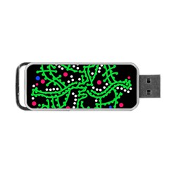 Green Fantasy Portable Usb Flash (two Sides)