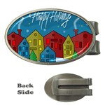 Xmas landscape Money Clips (Oval)  Front