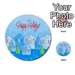 Xmas Landscape - Happy Holidays Multi-purpose Cards (round)  by Valentinaart