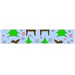 Reindeer and Xmas trees  Flano Scarf (Large) Back