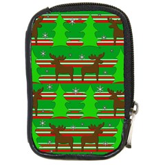 Christmas Trees And Reindeer Pattern Compact Camera Cases by Valentinaart