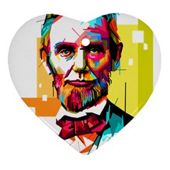 Abraham Lincoln Heart Ornament (2 Sides)