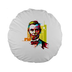 Abraham Lincoln Standard 15  Premium Round Cushions by bhazkaragriz