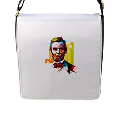 Abraham Lincoln Flap Messenger Bag (l) 
