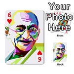 Ghandi Playing Cards 54 Designs  Front - Heart6