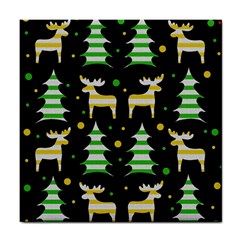 Decorative Xmas reindeer pattern Tile Coasters