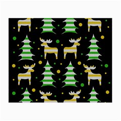 Decorative Xmas reindeer pattern Small Glasses Cloth (2-Side)