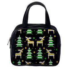 Decorative Xmas reindeer pattern Classic Handbags (One Side)