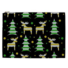 Decorative Xmas reindeer pattern Cosmetic Bag (XXL) 