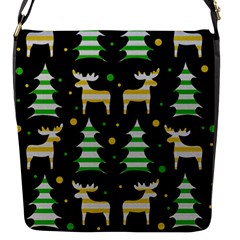 Decorative Xmas Reindeer Pattern Flap Messenger Bag (s) by Valentinaart