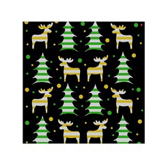 Decorative Xmas reindeer pattern Small Satin Scarf (Square)
