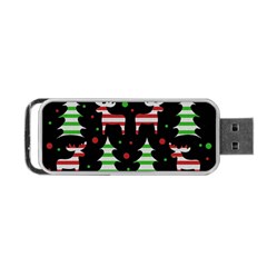 Reindeer Decorative Pattern Portable Usb Flash (one Side) by Valentinaart