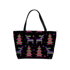 Reindeer Magical Pattern Shoulder Handbags by Valentinaart