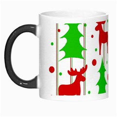 Reindeer Elegant Pattern Morph Mugs by Valentinaart