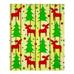 Xmas Reindeer Pattern - Yellow Shower Curtain 60  X 72  (medium)  by Valentinaart