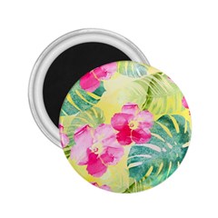 Tropical Dream Hibiscus Pattern 2 25  Magnets by DanaeStudio