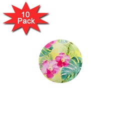 Tropical Dream Hibiscus Pattern 1  Mini Magnet (10 Pack) 